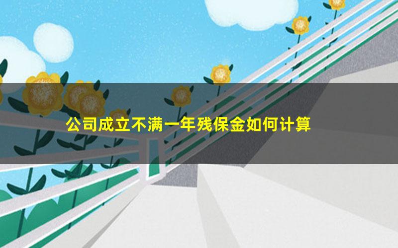 公司成立不满一年残保金如何计算