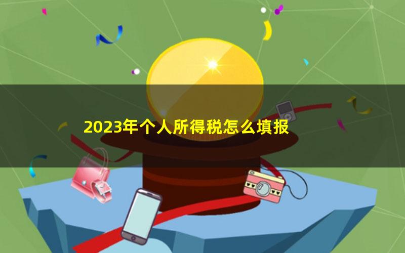 2023年个人所得税怎么填报