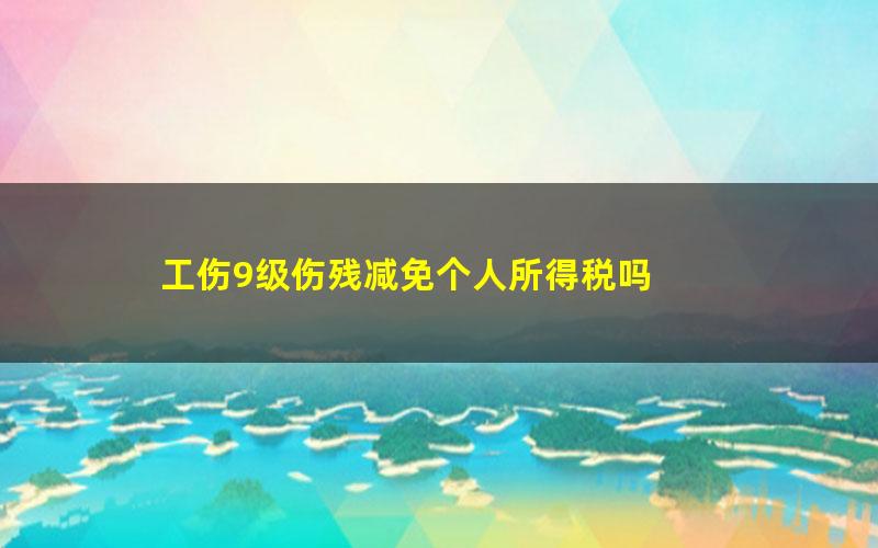 工伤9级伤残减免个人所得税吗