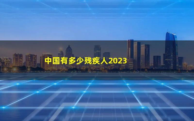 中国有多少残疾人2023