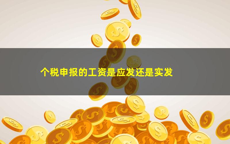 个税申报的工资是应发还是实发