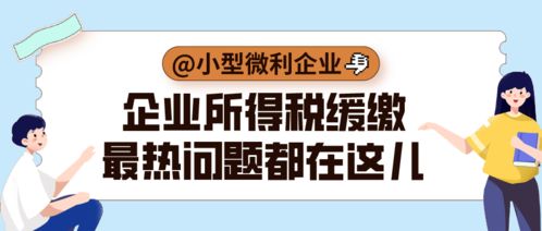 问答 ▍ 小型微利企业,企业所得税缓缴最热问题都在这儿