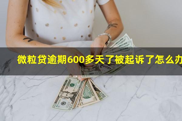 微粒贷逾期600多天了被起诉了怎么办