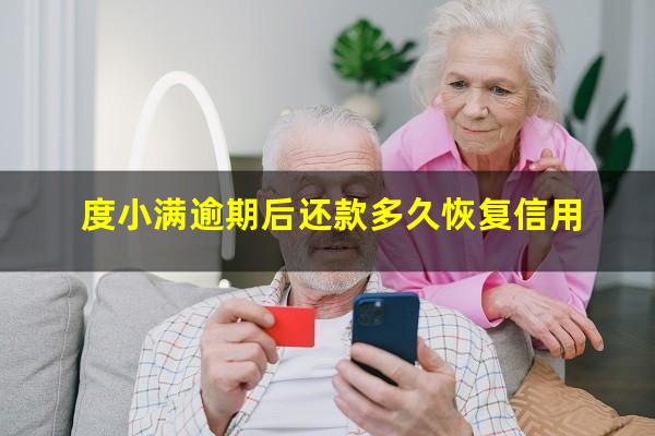 度小满逾期后还款多久恢复信用?度小满逾期怎么消掉