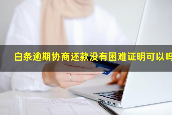 白条逾期协商还款没有困难证明可以吗