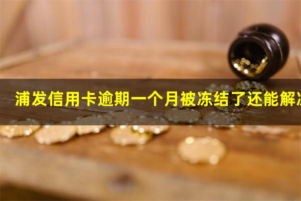 浦发信用卡逾期一个月被冻结了还能解冻吗?浦发逾期一个月还了一部分能协商