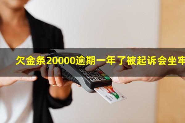 欠金条20000逾期一年了被起诉会坐牢吗