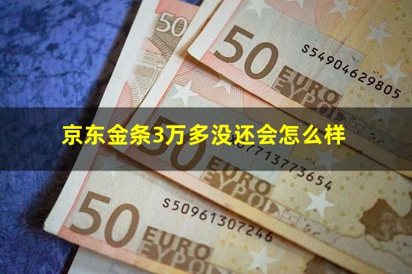 京东金条3万多没还会怎么样