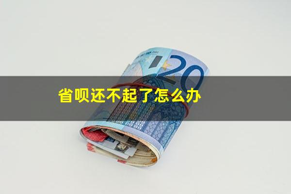 省呗还不起了怎么办?省呗还不上会上征信吗