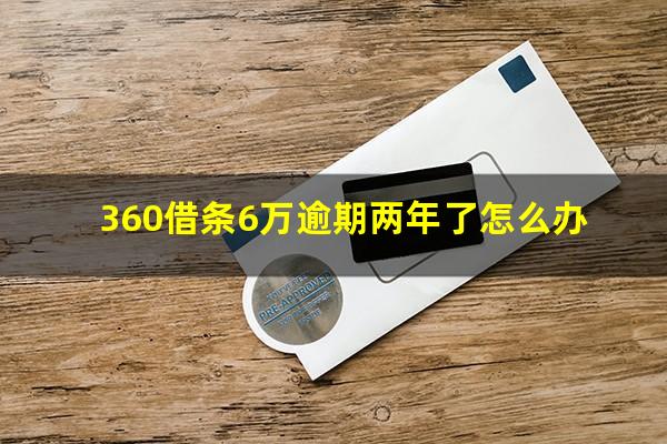 360借条6万逾期两年了怎么办