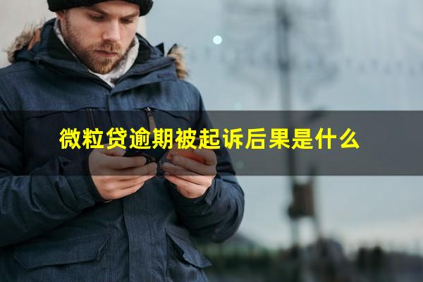 微粒贷逾期被起诉后果是什么?微粒贷逾期有被起诉的吗