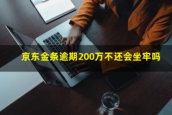 京东金条逾期200万不还会坐牢吗