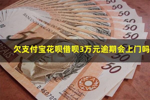 欠支付宝花呗借呗3万元逾期会上门吗