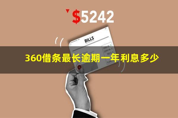 360借条最长逾期一年利息多少