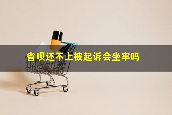 省呗还不上被起诉会坐牢吗?省呗还不上有什么后果