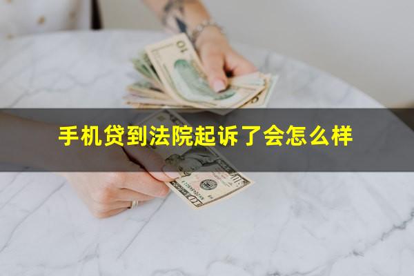 手机贷到法院起诉了会怎么样