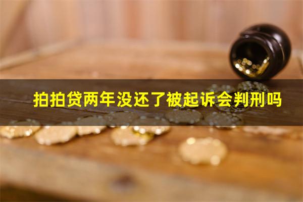 拍拍贷两年没还了被起诉会判刑吗