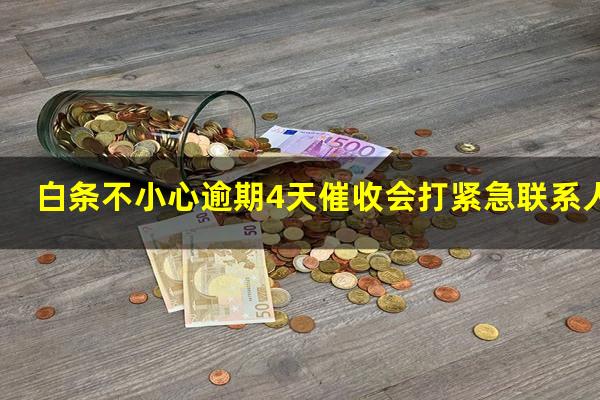 白条不小心逾期4天催收会打紧急联系人吗?白条逾期三天会打电话吗