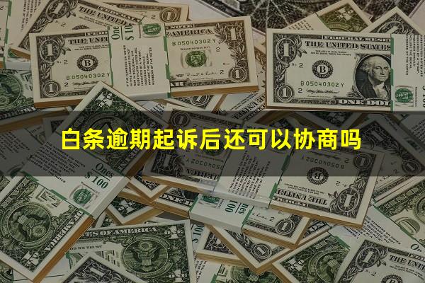 白条逾期起诉后还可以协商吗