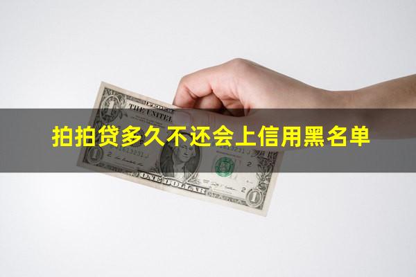 拍拍贷多久不还会上信用黑名单