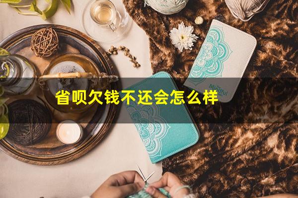 省呗欠钱不还会怎么样