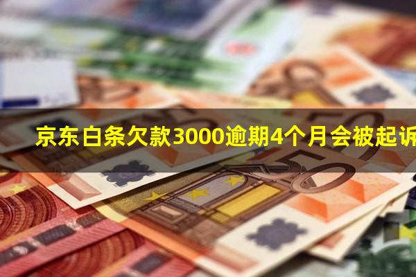 京东白条欠款3000逾期4个月会被起诉吗?京东白条逾期3000多会上法院吗