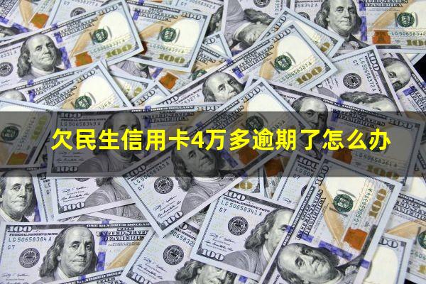 欠民生信用卡4万多逾期了怎么办?欠民生信用卡4万多逾期了怎么办呢