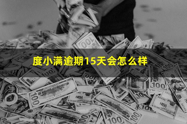 度小满逾期15天会怎么样