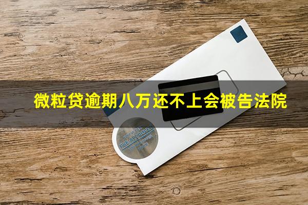 微粒贷逾期八万还不上会被告法院?欠微粒贷8000逾期900天