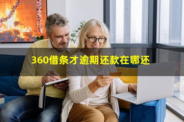 360借条才逾期还款在哪还?360借条逾期了几天还完了借不了了怎么办