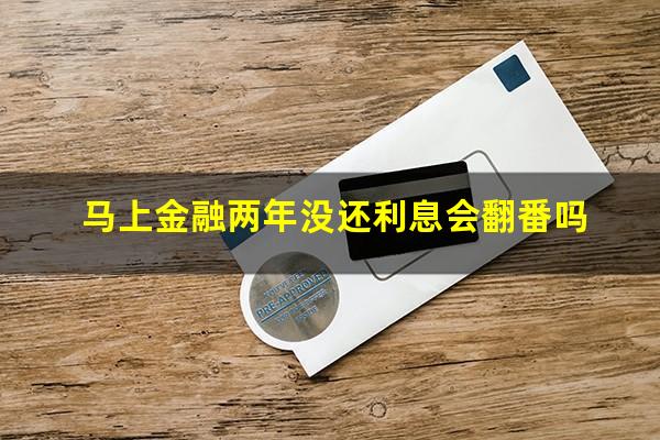 马上金融两年没还利息会翻番吗