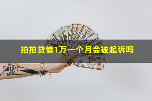 拍拍贷借1万一个月会被起诉吗