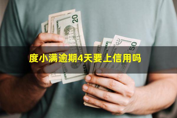 度小满逾期4天要上信用吗