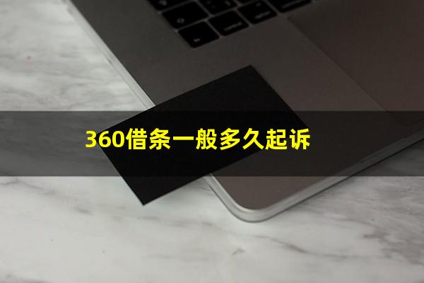 360借条一般多久起诉