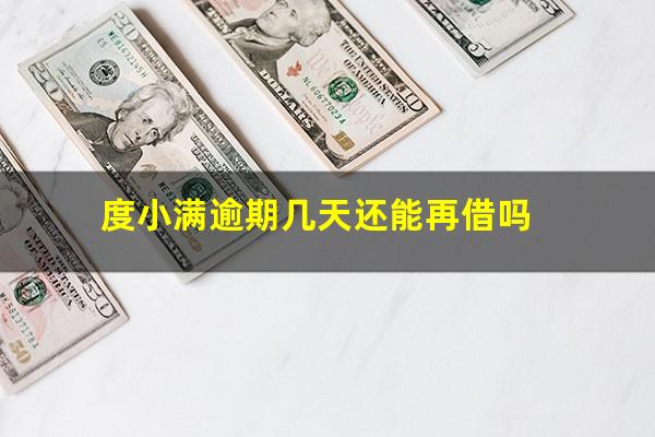 度小满逾期几天还能再借吗