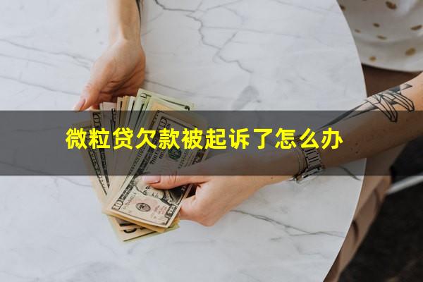 微粒贷欠款被起诉了怎么办?微粒贷欠款起诉会坐牢吗?