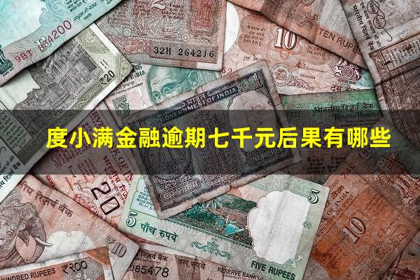 度小满金融逾期七千元后果有哪些?度小满金融逾期了会怎么样