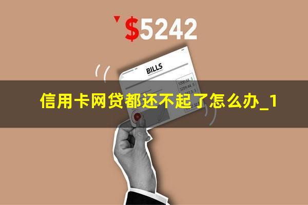 信用卡网贷都还不起了怎么办_1?网贷还不上信用卡有什么影响