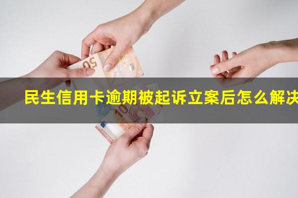 民生信用卡逾期被起诉立案后怎么解决