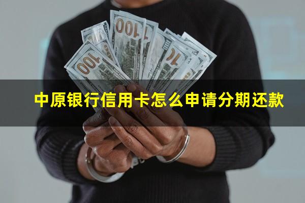 中原银行信用卡怎么申请分期还款