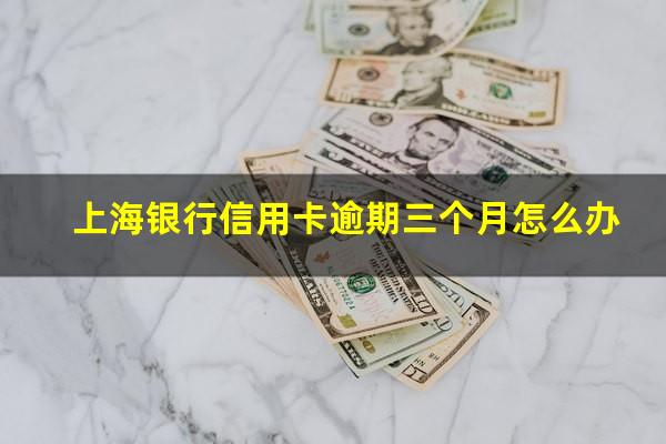 上海银行信用卡逾期三个月怎么办?上海银行逾期一周