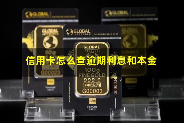 信用卡怎么查逾期利息和本金