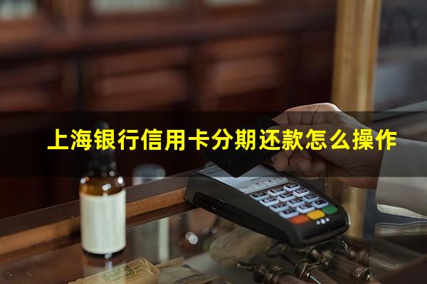 上海银行信用卡分期还款怎么操作?上海银行信用卡8000元分期