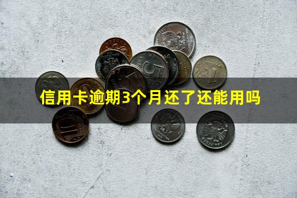 信用卡逾期3个月还了还能用吗