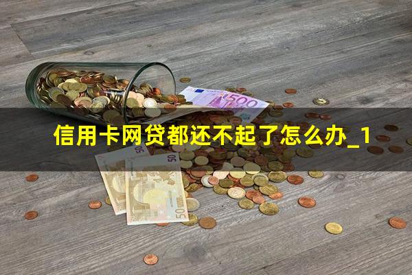 信用卡网贷都还不起了怎么办_1