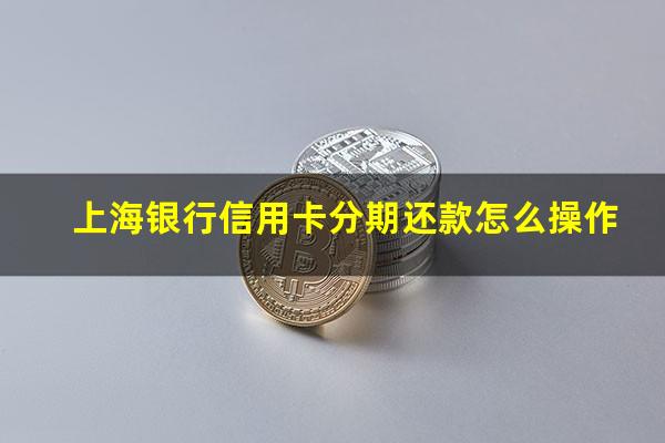 上海银行信用卡分期还款怎么操作