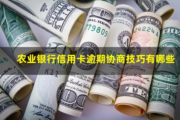 农业银行信用卡逾期协商技巧有哪些