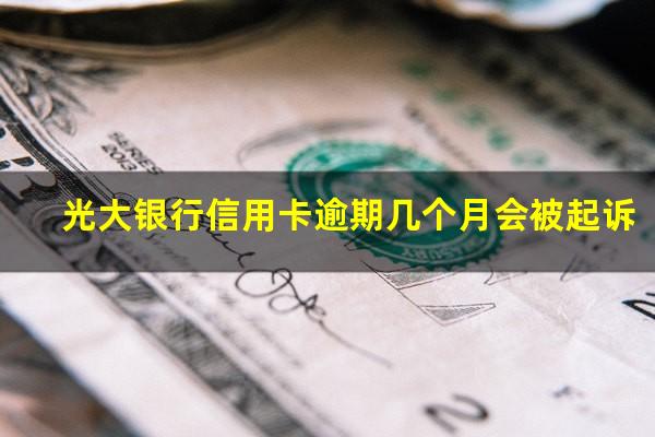 光大银行信用卡逾期几个月会被起诉?光大银行信用卡 逾期