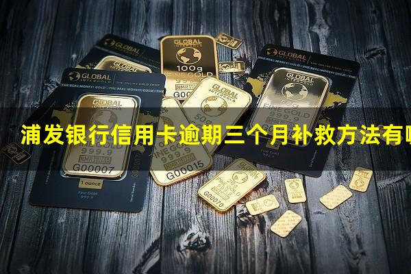 浦发银行信用卡逾期三个月补救方法有哪些